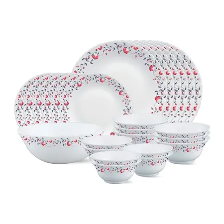 Borosil Opalware Dinner Set White 25 Pieces