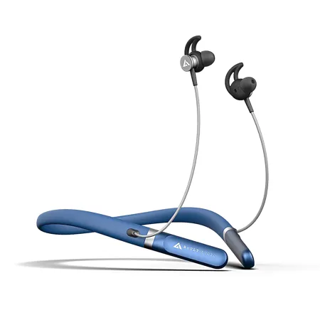 Boult Audio ZCharge Wireless in Ear Bluetooth Neckband with ENC Mic 40H Playtime Type C Fast Charging 10Mins 15Hrs Playtime Dual Pairing Made in India Biggest 14 2mm Drivers Ear Phones Blue 