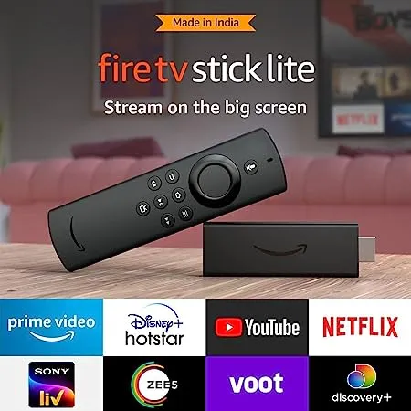 Certified Refurbished Fire TV Stick Lite with Alexa Voice Remote Lite Stream HD Quality Video No power and volume buttons
