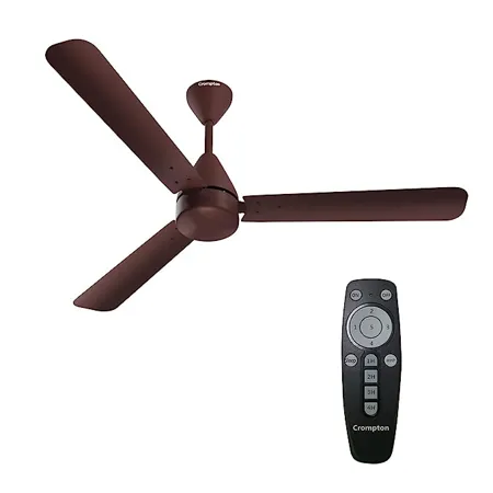 Crompton Energion Hyperjet 1200mm BLDC Ceiling Fan with Remote Control High Air Delivery Energy Saving 3 Year Warranty Brown