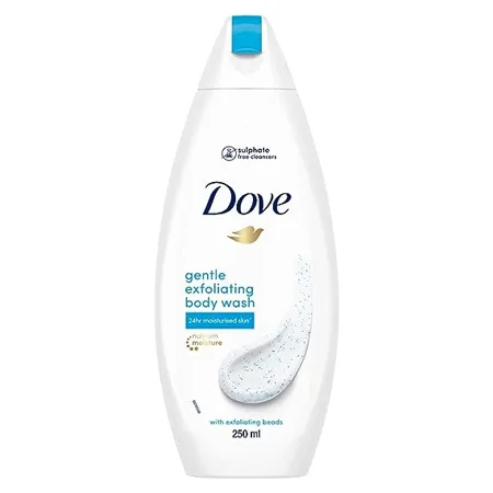 Dove Gentle Exfoliating Nourishing Body Wash Mild Cleanser Moisturizes Skin Balances Ph For All Skin Type 250 ml