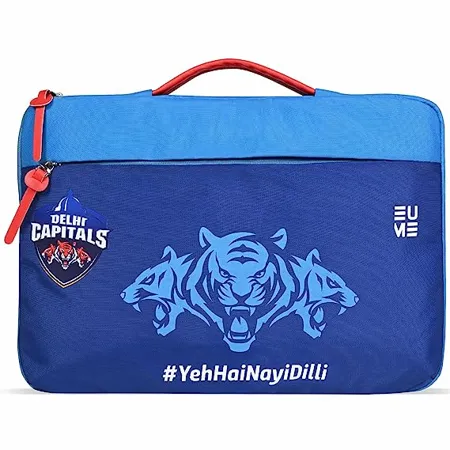 EUME Delhi Capitals Laptop Sleeve with 1 Compartment and Handle Fits Upto 16 Inch Laptop Men Women Blue Color