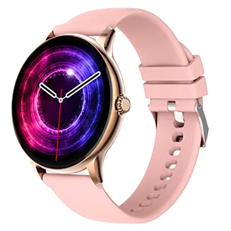 Fire Boltt Phoenix Pro 1 39 Bluetooth Calling Smartwatch AI Voice Assistant Metal Body with 120 Sports Modes SpO2 Heart Rate Monitoring Gold Pink 