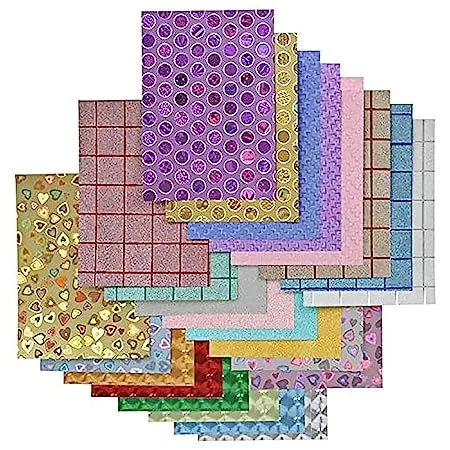 GLUN MOSA A4 Size Printed Decorative Sticker Sheet Paper Pre Printed Paper for Notebooks Gifts Paintings etc Pack of 10 Sheets 80GSM 