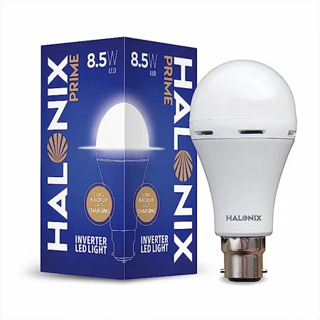 Halonix 8 5 Watt B22 LED White Rechargeable Emergency light Inverter Bulb Pack of 1