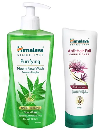 Himalaya Purifying Neem Face Wash 400 ml And Himalaya Anti Hair Fall Conditioner 100ml