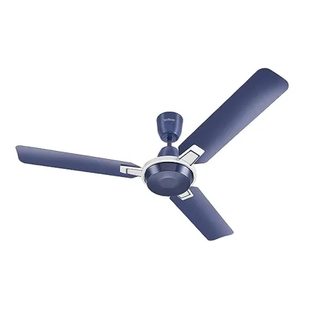 Hindware Snowcrest Arija Metallic 1200mm Designer 3 Blade Ceiling Fan with Premium Metallic Finish Dust Resistant Aerodynamic Blades For Even Air Distribution Cobalt Blue 