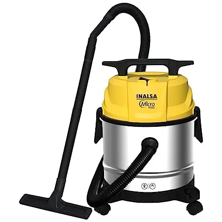 INALSA Vacuum Cleaner Wet and Dry 1200 W 12 Ltr Capacity Strong Suction Blower HEPA Filter Stainless Steel Metal Tank 3 in 1 Multifunction Wet Dry Blowing Micro WD 12 
