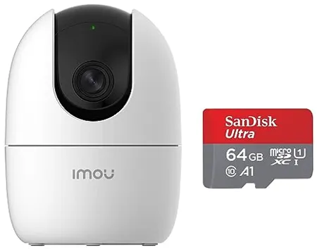 Imou 360 1080P Full HD Security Camera Ranger 2 White SanDisk Ultra microSDXC UHS I Card 64GB
