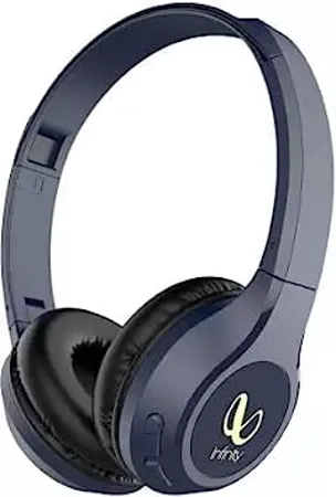Infinity JBL Tranz 710 72 Hrs Playtime with Quick Charge Wireless On Ear Headphone with Mic Deep Bass Dual Equalizer Bluetooth 5 0 with Voice Assistant Support Blue 