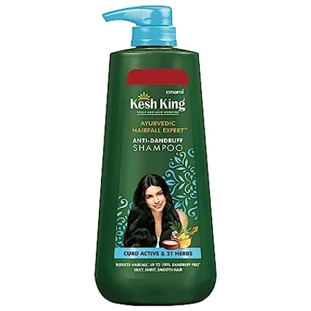 Kesh King Ayurvedic Anti Dandruff Reduces Hair Fall Soothes Itchy Scalp No Paraben No Silicon 21 Natural Ingredients The Goodness Of Curd Lemon And Neem Shampoo For Women And Men 600 Ml