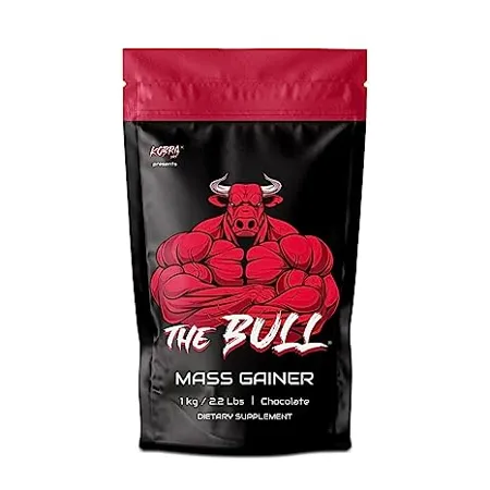 Kobra Labs The Bull Mass Gainer 1Kg Chocolate Lean Whey Protein Muscle Mass Gainer Complex Carbohydrates 18gm Protein Reduces Muscle Breakdown Boosts
