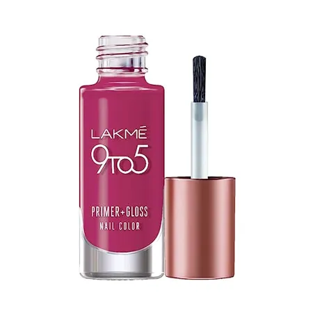 Lakm 9 to 5 Primer Gloss Nail Colour Magenta Mix 6 ml