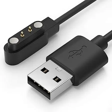Lapster USB all types smartwatch charger cable for Boat Xtend boat storm W26 W26 W26m W55 Noise ColorFit Pulse Colorfit Ultra Ultra 2 All 2 Pin Watch Cable Only