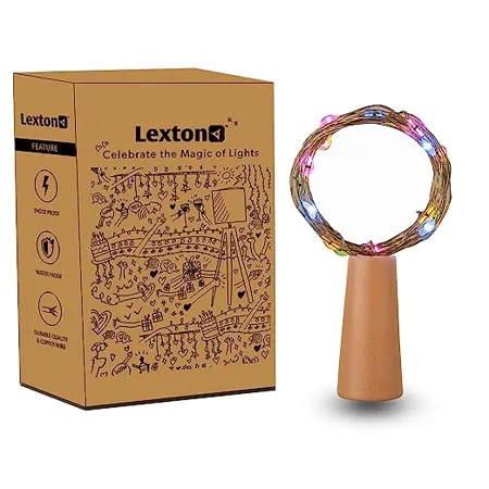 Lexton Multicolor Cork Light 20 Led Multicolor Pack of 1 for Indoor Outdoor Decorations