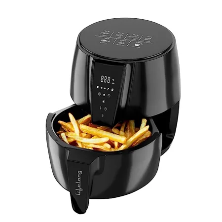 Lifelong Digital 4 2L Air Fryer with Touch 1350W Temperature Control Timer with Hot Air Circulation Technology Black LLHFD439 