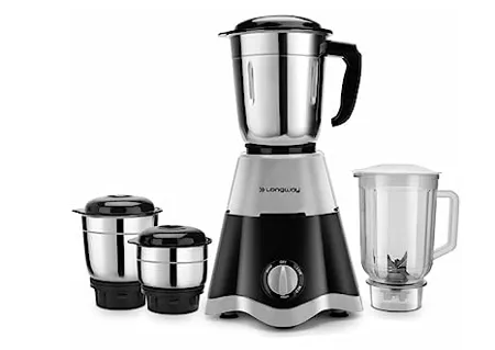 Longway Super Dlx 4 Jar 750 Watt Mixer Grinder Bllack Grey ABS body Heavy Duty Motor Nano grinding technology 304 Grade Stainless Steel Blade Noise levels 80 90 DB 1 Years warranty