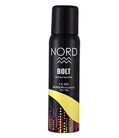 NORD Deodorant Body Spray For Men Bolt 120 ml Pack of 1 