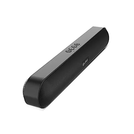 PTron Fusion Evo v3 12W Bluetooth Speaker 5 0 Mini Soundbar 10Hrs Playback Time Stereo Soundbar for Phone TV Laptop Tablets Projectors Multi Modes Aux TF Card USB Drive 1200mAh Battery Black 