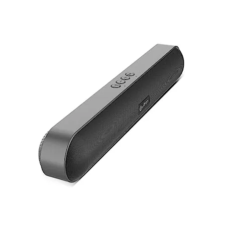 PTron Fusion Evo v3 12W Bluetooth Speaker 5 0 Mini Soundbar 10Hrs Playback Time Stereo Soundbar for Phone TV Laptop Tablets Projectors Multi Modes Aux TF Card USB Drive 1200mAh Battery Grey 