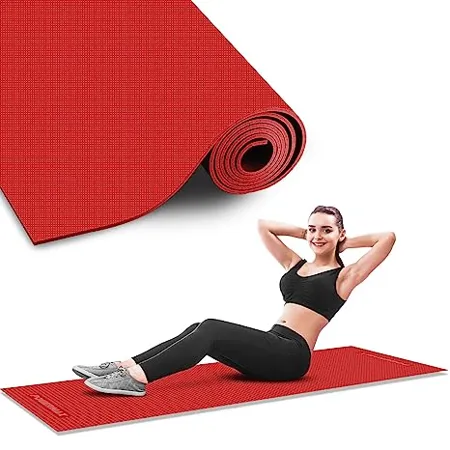 PowerMax Fitness YE4 1 2 RD 4mm Thick Premium Exercise Yoga Mat for Gym Workout Ultra Dense Cushioning Tear Resistance Water Proof Eco Friendly Non Slip Yoga Mat for Gym and Any General Fitness