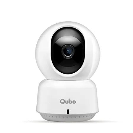 Qubo Smart 360 WiFi CCTV Camera for Home from Hero Group Made in India 2MP 1080p Full HD Two Way Talk Mobile App Night Vision AI Enabled Cloud SD Card Recording