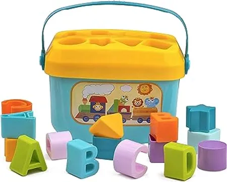 REAVIAN Baby Plastic First Block Shape Sorter ABCD Shape Early Learning Educational Toddler Toys for 1 Year Old
