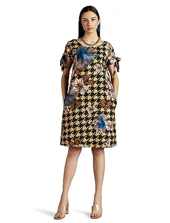 RIVER by Narendra Kumar Premium Designer Women s Floral Print Dress