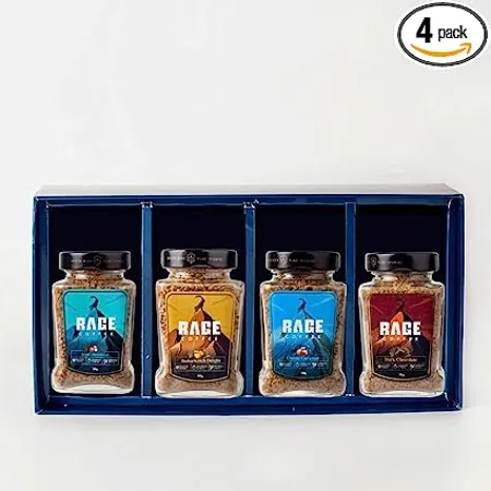 Rage Coffee Ground Coffee Gift Box of 4 Flavours Hazelnut Chocolate Caramel Butterscotch 50 Gms Each