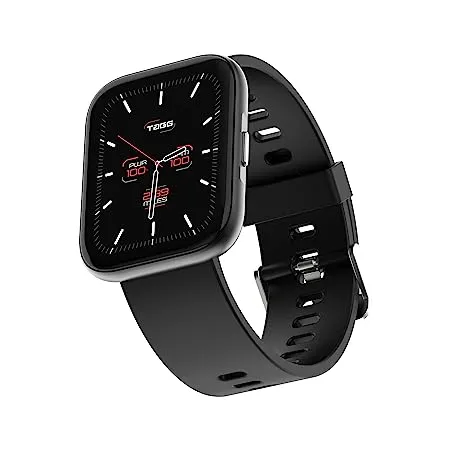 TAGG Verve MAX Smartwatch 1 78 Large Hi Res Display 24 Sports Modes Waterproof Heart Rate Blood Oxygen BP Monitor Live Watch Faces in App GPS Calculator and Games Black
