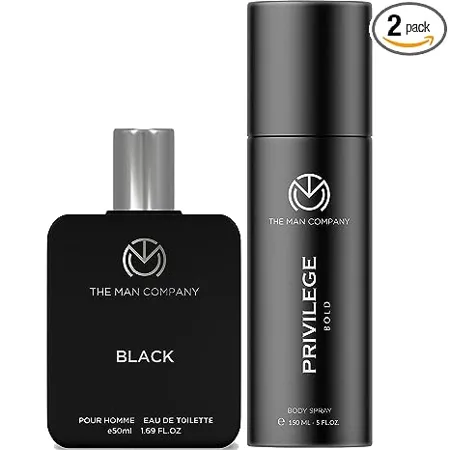 The Man Company Black Bold Perfume Duo Premium Long Lasting Fragrance for Him Gift for Birthday Anniversary