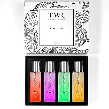 The Woman Company Vibe Tribe Perfume Gift Set for Women 4 20ml Premium Long Lasting Fragrance Specially Curated Perfumes Bawsy for Office Going Classy for Date Gutsy for Outing Sassy for Party Night