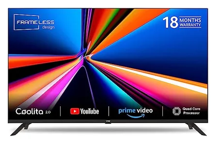 VW 80 cm 32 inches Linux Series Frameless HD Ready Smart LED TV VW32C2 Black 