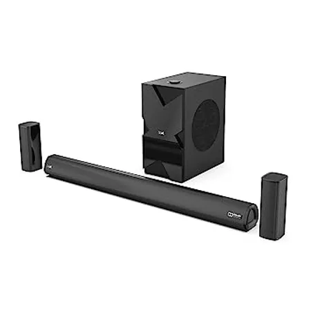 boAt AAVANTE Bar 3150D 260W 5 1 Channel Bluetooth Soundbar with Dolby Audio Signature Sound Wired Subwoofer Multiple Connectivity Entertainment Modes Premium Black 