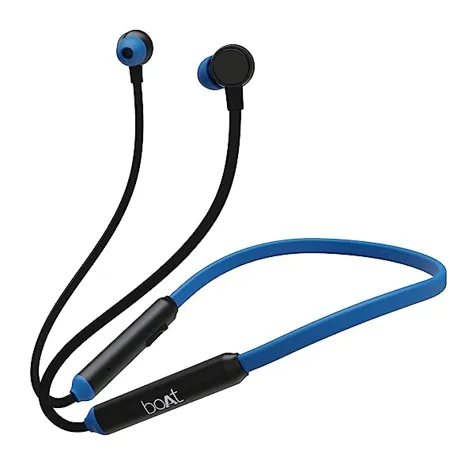 boAt Rockerz 103 Pro Bluetooth Neckband with Beast Mode 40ms Low Latency ENx Tech ASAP Charge Fast Charge Upto 20HRS Playback Signature Sound BT v5 3 IPX4 Blue 