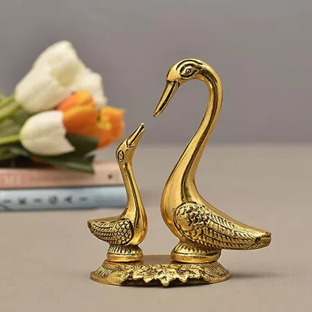 ARCHIES Kissing Swan Pair Showpiece Essential Idol Idols for Home Decoration HallwaysDiwali Decoration for Home Decor Diwali Gift Items