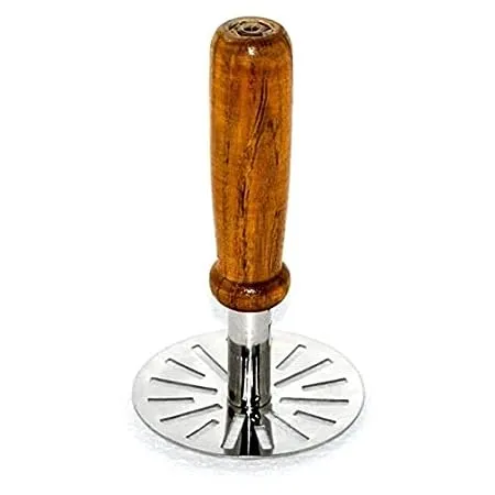 AXN Vegetable Potato Pav Bhaji Masher with Wooden Handle Wooden Handle