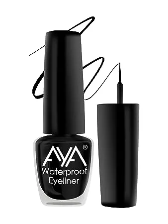 AYA 24 Hrs Long Lasting Waterproof Eyeliner Black 5 ml Smudge Proof Transfer Proof Eye Liner for Eye Makeup 