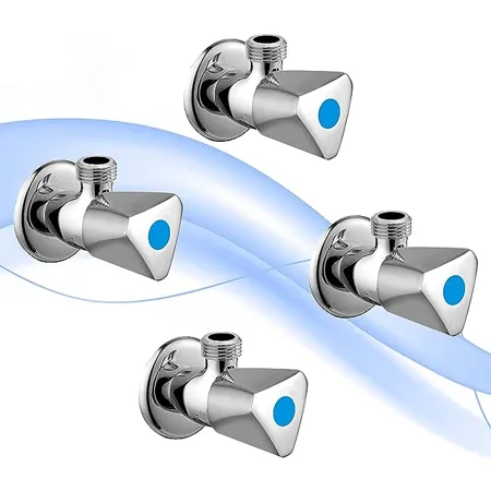 Adeptt D B Series Triangle Angle Valves Set of 4 Silver 