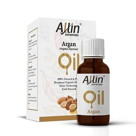 Allin Exporters Argan Oil Natural Grade for Face Hair Skin Nails Moisturising Hydrating For All Skin Hair Types 15ml 