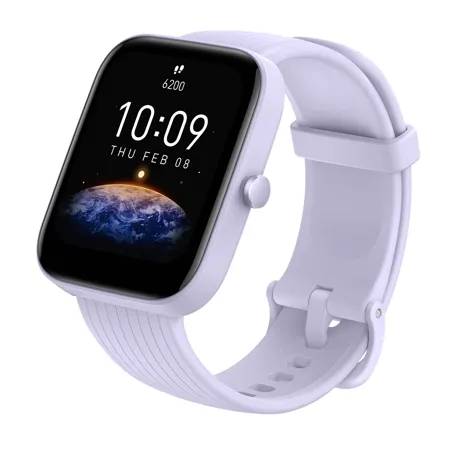 Amazfit Bip 3 Smart Watch with 1 69 Large Color Display 2 Weeks Battery Life 5 ATM Water Resistance Cricket Sports Data Monitoring 60 Sports Modes and Blood Oxygen Saturation Measurement Blue 
