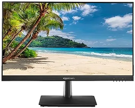 Amazon Basics 23 8 inches IPS Monitor with Borderless Design FHD 1920 x 1080 Pixels 16 7 M Colors with inbuilt Speakers HDMI DP Port Connectivity Black 