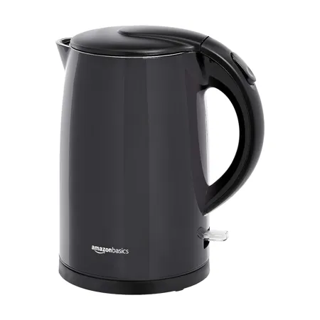 Amazon Basics Double Walled Stainless Steel Electric Kettle 1 7 Litre 2200 Watt 