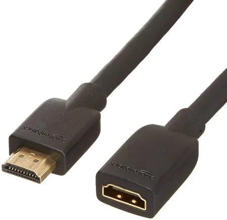 Amazon Basics High Speed Male to Female HDMI Extension Cable 6 Feet Black 