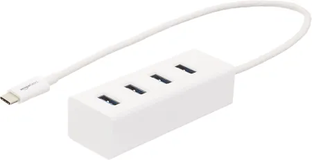 AmazonBasics USB 3 1 Type C to 4 Port USB Hub White