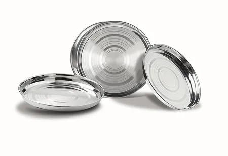 Anjali Stainless Steel Silver Plate Set 4 Pieces