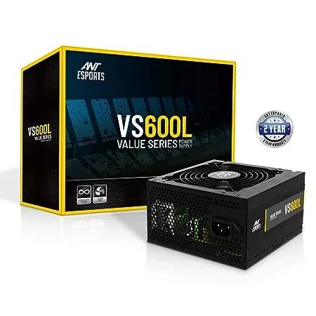 Ant Esports VS600L 600 Watt Non Modular Continuous Power Gaming Power Supply PSU for PC