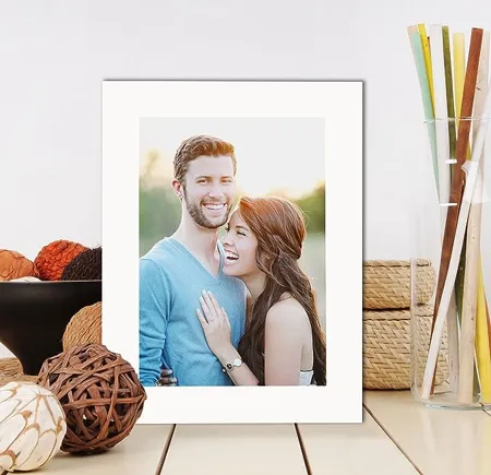 Art Street Synthetic Wall Table Photo Frame With Stand 4 inches X 6 inches White 