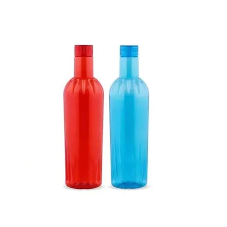 Attro Crown Plastic Unbreakable Fridge Water Bottle for Office Sports School Travelling Gym Yoga BPA And Leak Free Assorted 1000 ml Set of 2