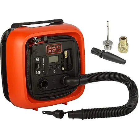 BLACK DECKER ASI400 XJ 12V 160PSI Multipurpose Tyre Inflator with with Digital Guage Autocut off system and 2 operating modes